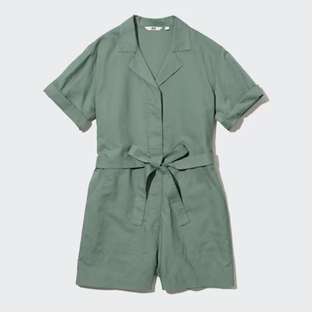 Green Button-Up Uniqlo romper